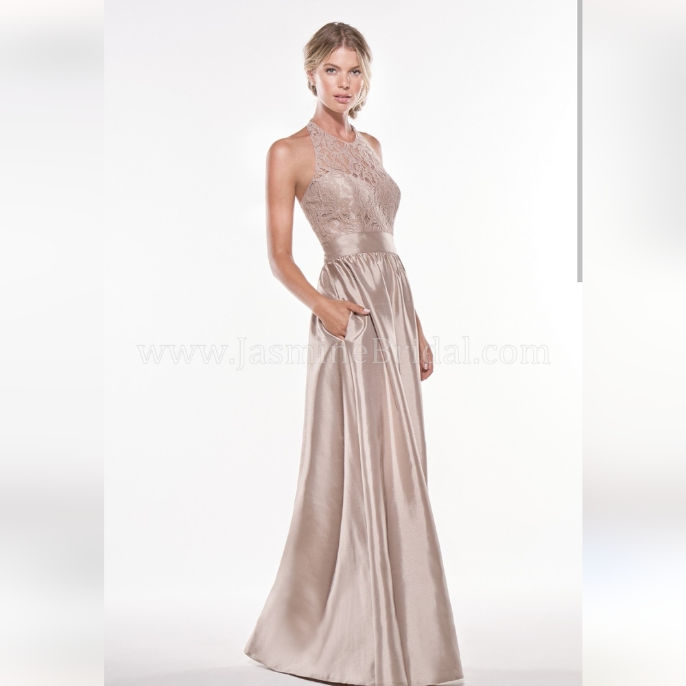 New!! Jasmine bridal Lace & Satin Back Dupioni  Dress